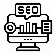 A magnifying glass over a webpage or upward arrow, indicating search visibility.