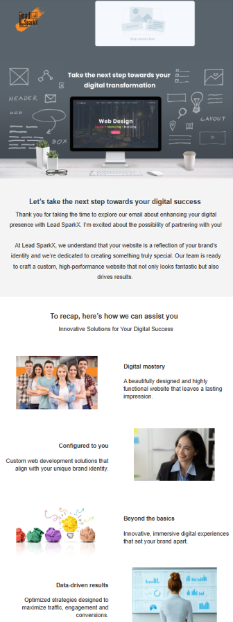 Email template featuring a video tutorial and a clear call-to-action button.