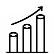 Icon depicting growth metrics, symbolizing adaptability and feature expansion.